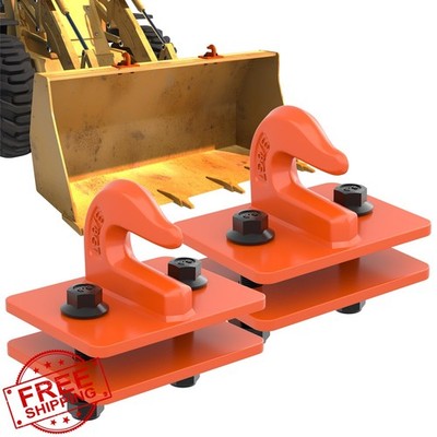 MOLAVIEE 2 Pack Tractor Bucket Grab Hooks Orange 15000 lbs
