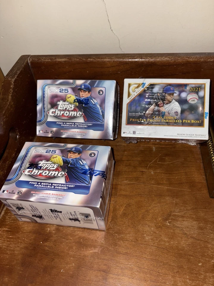 Factory Sealed, Never Opened. 2025 Topps Chrome. 2021 Topps Gallery. Set of 3. - Image 2 of 4
