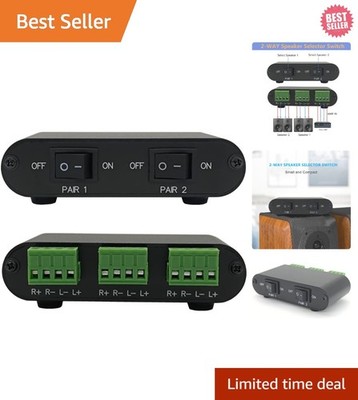 RCA Speaker Selector Switcher Box - Control 2 Pairs of Speakers Effortlessly