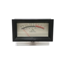 50pcs SD-740 Panel VU Meter 510uA 650  12V Amber Lamp with Black Frame