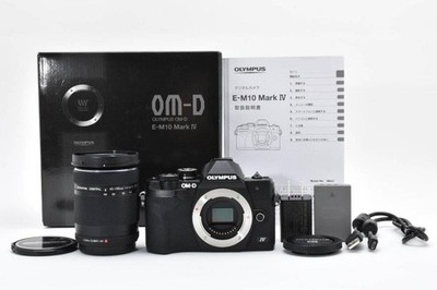 USED Olympus OM-D E-M10 Mark IV +40-150mm F4-5.6 Lens Black Camera S/C 2188 Mint