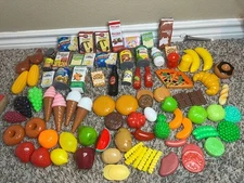 90+ Huge lot of pretend Play Food Fake Food Mixed Items Brands & Years