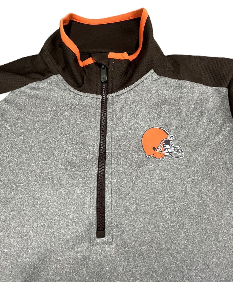 malive XL 18 Boy's Cleveland Browns Matrix Lightweight 1/4 Zip Pullover