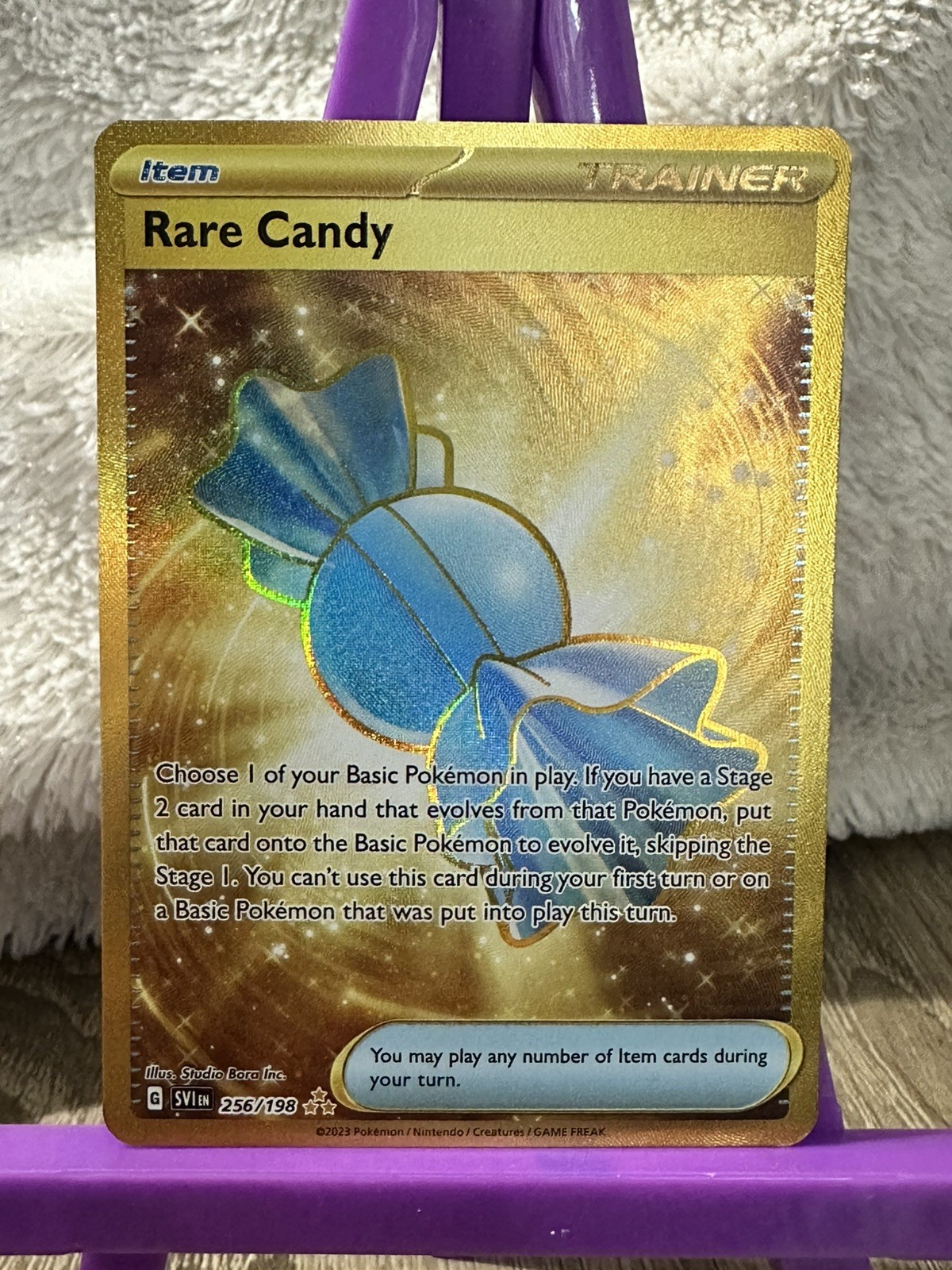 Rare Candy 256/198 Hyper Rare Scarlet & Violet Pokemon Holo Near Mint