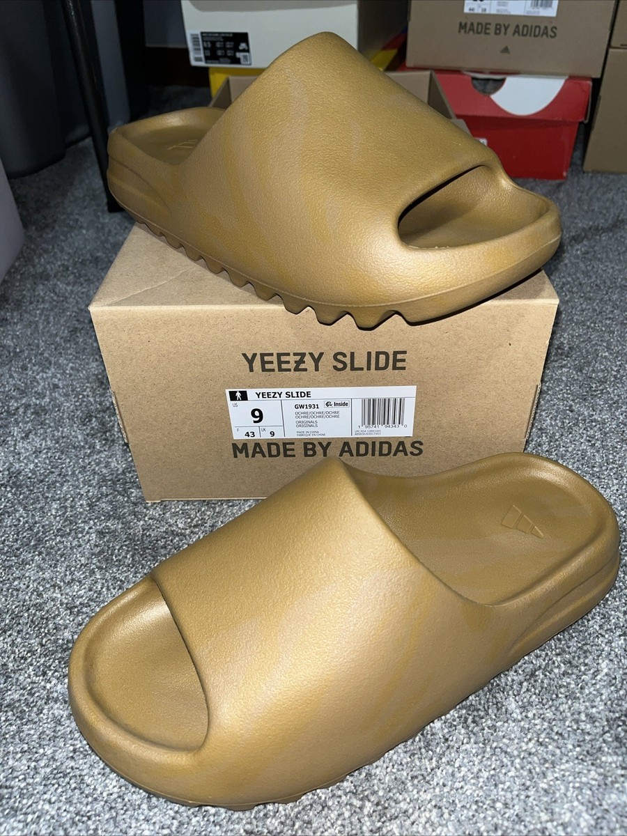 New Adidas Yeezy Slide Mens Size 9 Ochre | eBay