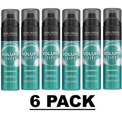 (PACK OF 6) John Frieda VOLUME LIFT HAIR SPRAY for Fine or Flat Hair 10 oz 283 g