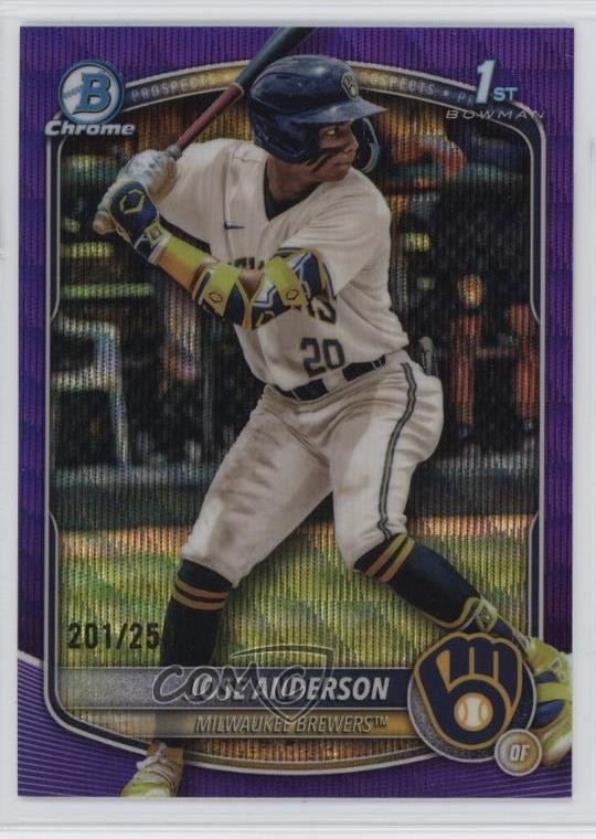 2025 Bowman Chrome Prospects Blue Wave Refractor /150 Jose Anderson #BCP-193 5d5