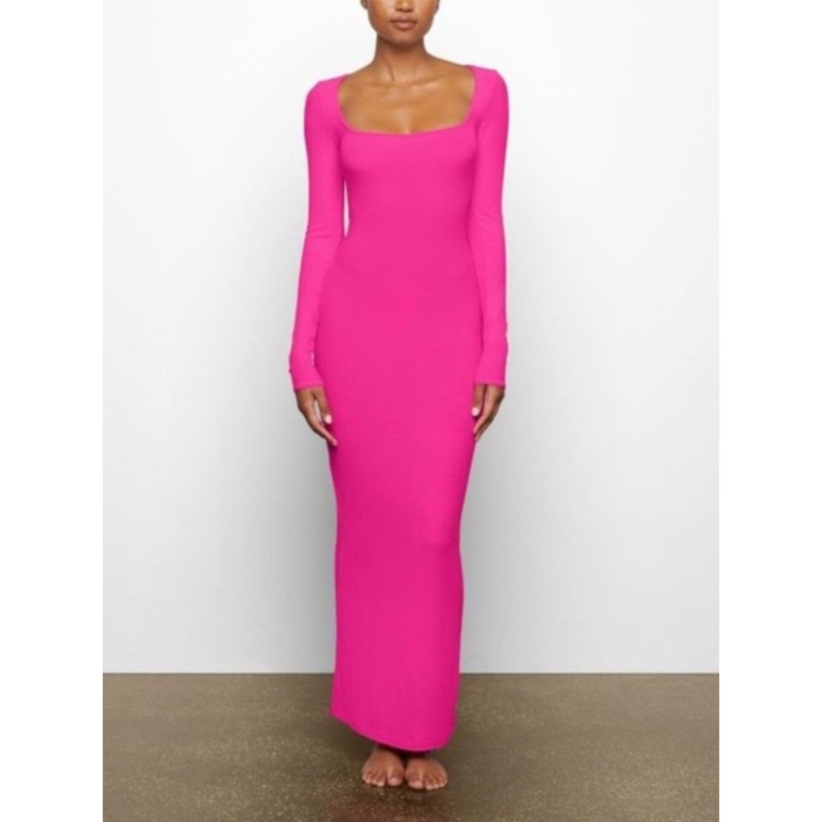 Skims Soft Lounge Long Sleeve Maxi Dress in Hot Pink Size Medium | eBay Skims Soft Lounge Long Sleeve Maxi Dress in Hot Pink Size Medium | eBay