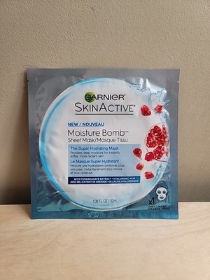 Garnier SkinActive Super Hydrating Sheet Mask Hydrating Moisture bomb 1.08oz NEW