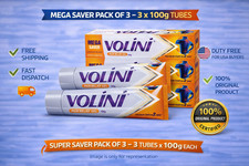 Volini Pain Relief Gel 100g x3 Muscle Joint Neck Back Ache Support EXP 01-2027