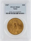 1907 Saint Gaudens Double Eagle PCGS MS63 $20 Philadelphia Minted Gold Coin