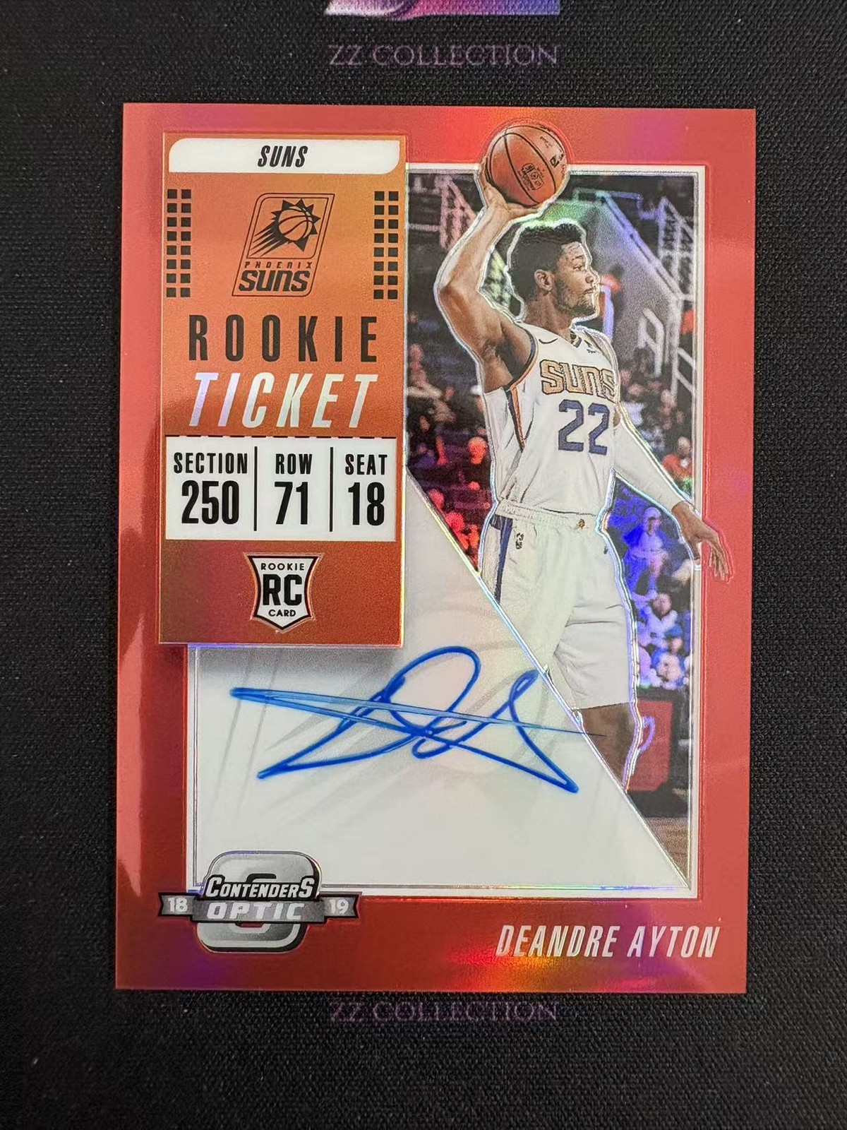 2018-19 Contenders Optic RC Deandre Ayton /149 Rookie Season Ticket Red Auto -EX