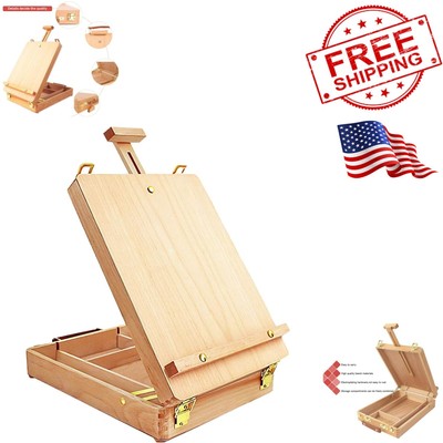 Portable Tabletop Art Easel & Wooden Sketchbox for All Artists
