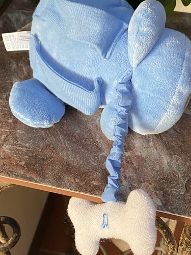 VERY RARE Kids Preferred Musical Plush Blue + White Dog Pull Bone Crib Toy 2014 - 第 7/13 張圖片