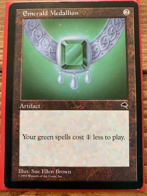 English Emerald Medallion Tempest MTG magic cards 1x x1 Light Play
