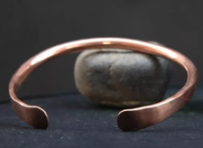 1 Pc Pure Copper Bangle, Unisex Cuff Bracelet, Plain Healing Bangles Adjustable