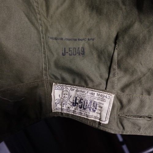 Vintage Original WWII M43 OG 107 Field Jacket Coat US Army w/ Hood Sz M/L - Picture 19 of 20