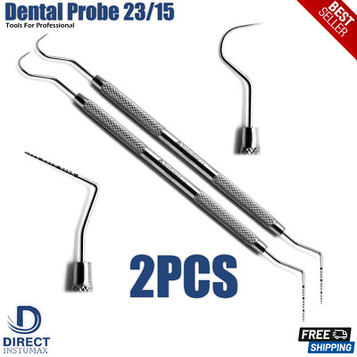 Dental Perio Explorer 23 Probe UNC 15 Color Marking Diagnostic Double Ended Tool
