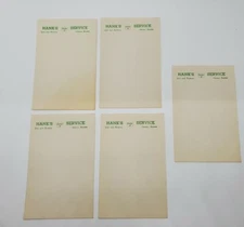 5 Vintage SINCLAIR gas oil Hanks Service Ottawa Kansas Notepad Sheets