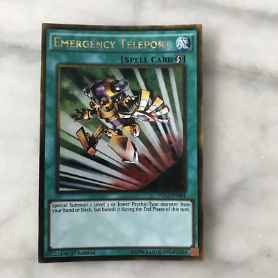 Yugioh Emergency Teleport PGL3-EN081 Gold Rare 1st Edition 