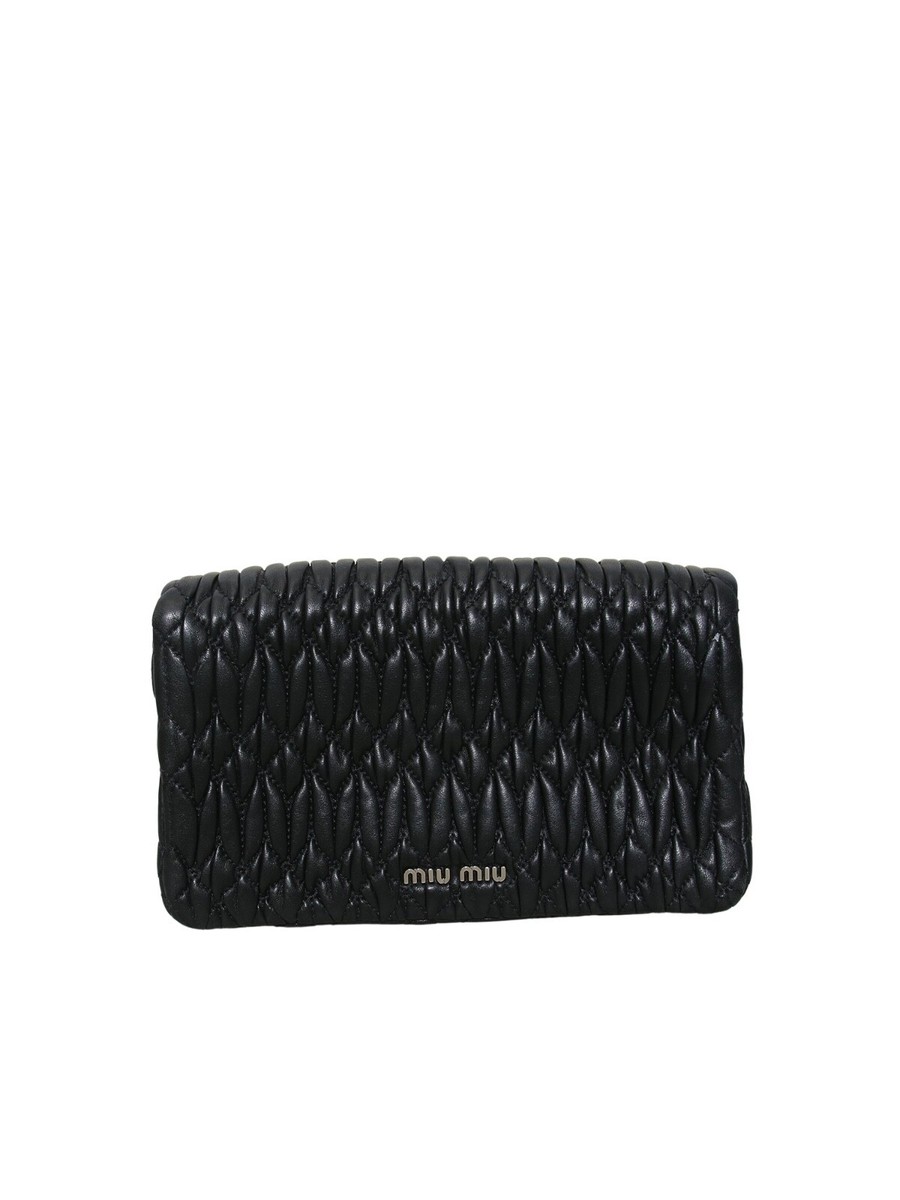 MIU MIU Leather Clutch Bag with Jewel Embellishment | eBay