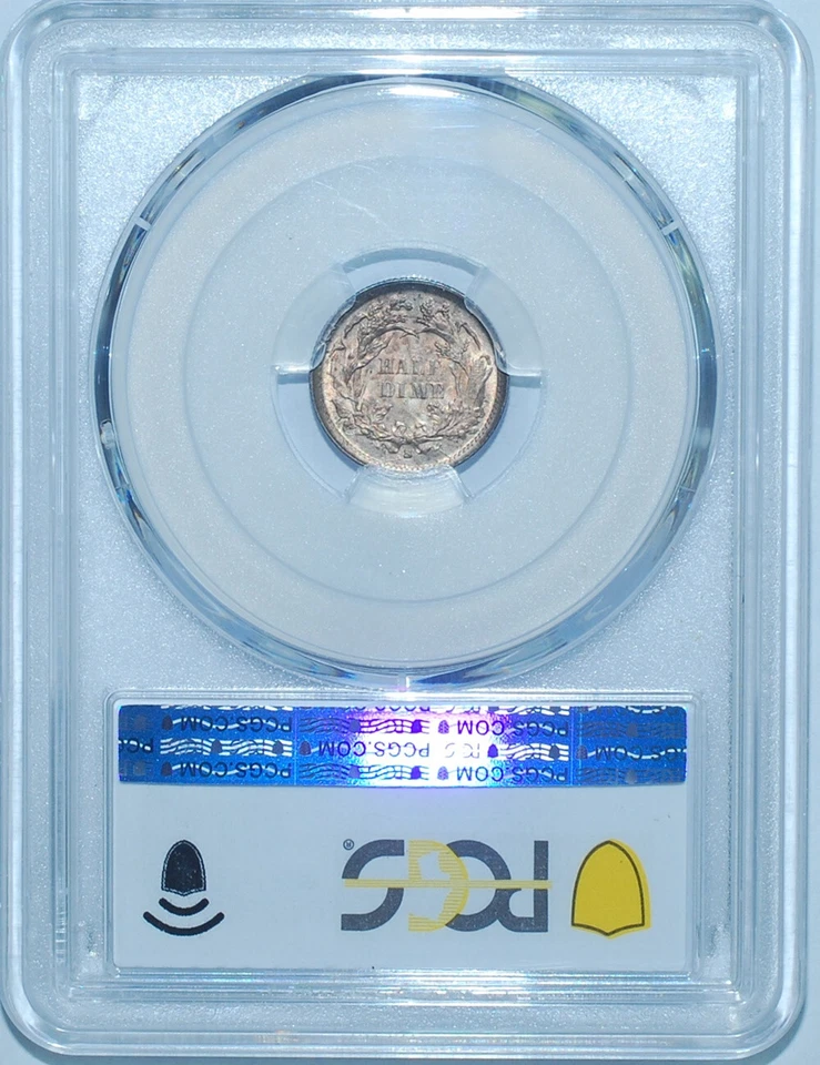 1868 S PCGS MS63 Liberty Seated Half Dime - Image 3 of 3