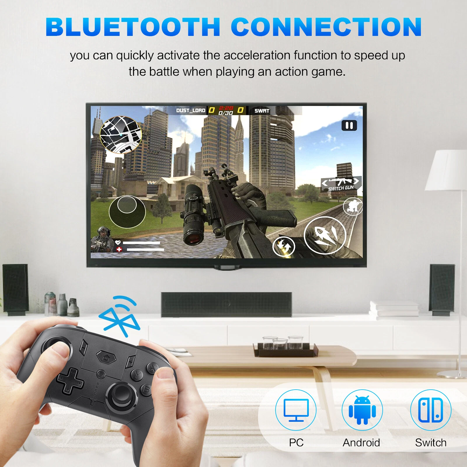 닌텐도 스위치 라이트용 PRO 무선 게임 컨트롤러 게임패드 조이스틱 리모컨