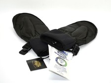 B0 NWT PRATT HART Blk Genuine Leather Thermolite Adjustable Strap Mittens Sz S