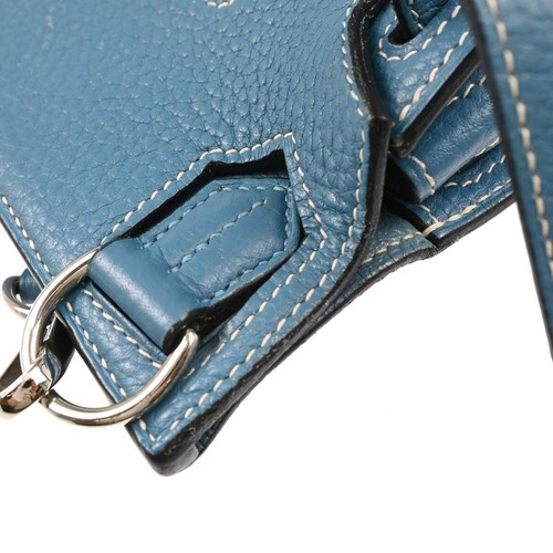 Hermes Blue Jean Taurillon Clemence Jypsiere 28 Shoulder Bag □O 132.S 175940 - Picture 6 of 10