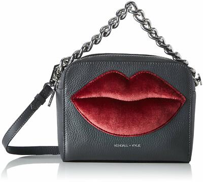 Kendall Kylie Bag Lucy Lips Small Leather Crossbody Smokey
