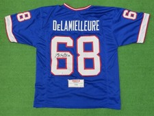 JOE DeLAMIELLEURE BUFALLO BILLS SIGNED SEWN PRO STYLE FOOTBALL JERSEY TriStar