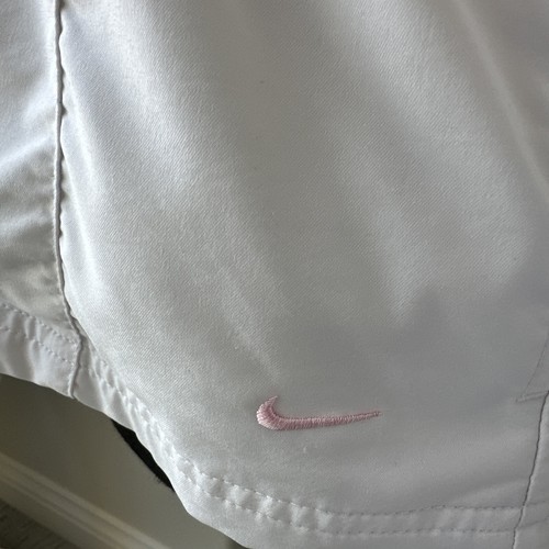 Nike Tween Girls White and Pink Stripe Jacket Size Large 12-14 Coat - Picture 5 of 13