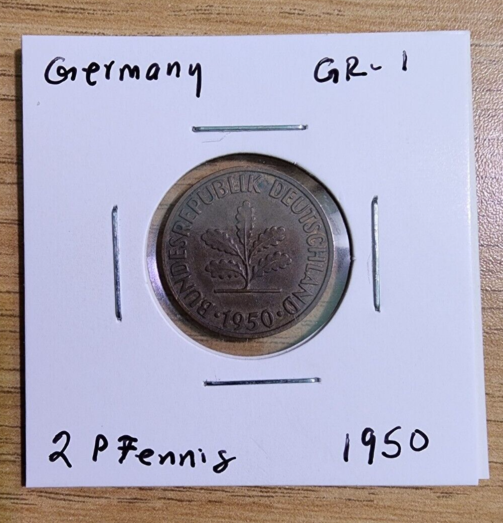 Germany, 1950 - 2 Pfennig Coin (West Germany, 1950, 