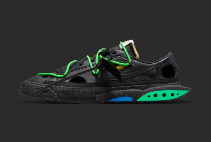 OFF WHITE X NIKE Nike blazer low '77 x off white ""electro green"" EU 42 5 nuovo