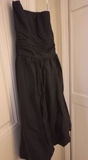 Davids Bridal Black Dress Sleeveless Strapless Wedding Party Size 2
