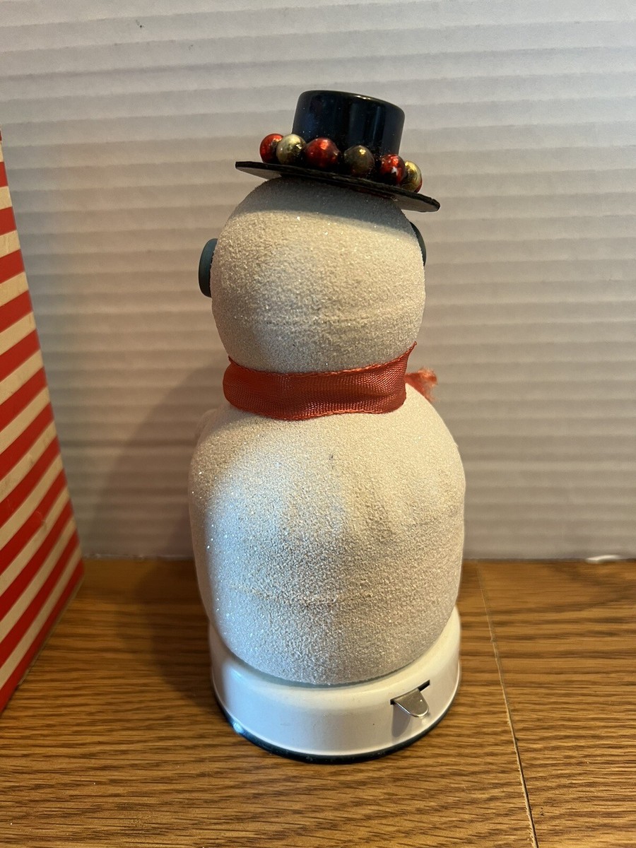 VTG) 1950s Frosty Christmas Snowman W Blinking Nose Battery