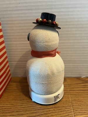 Snow Man - vivi Uniquely Sculpted Rectangular UNLIT Single Wick Wax Snowman