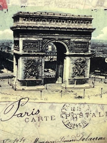Ceramic Paris/French Theme Vintage Designed Decorative Plate Post Cards - Picture 2 of 5
