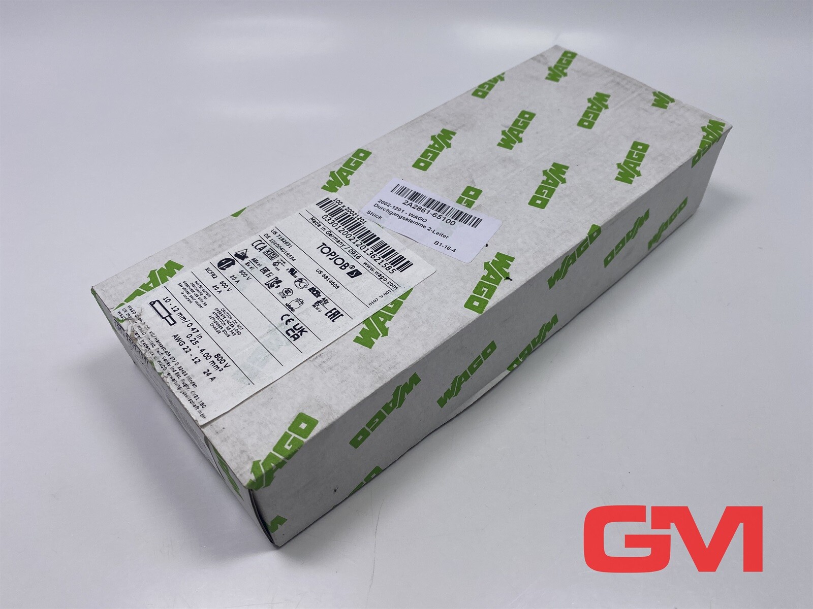 Ve 85x Wago 2-Pole Through Terminal 2002-1201 Feed-Through Terminal 2.5 Qmm