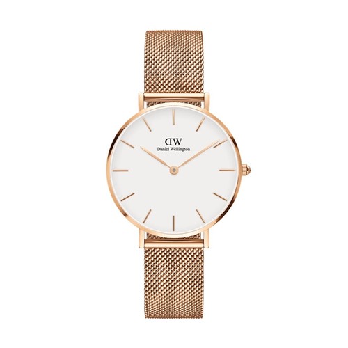 Daniel Wellington Classic Petite Melrose Weiß Roségold Damenuhr (FPP002417)