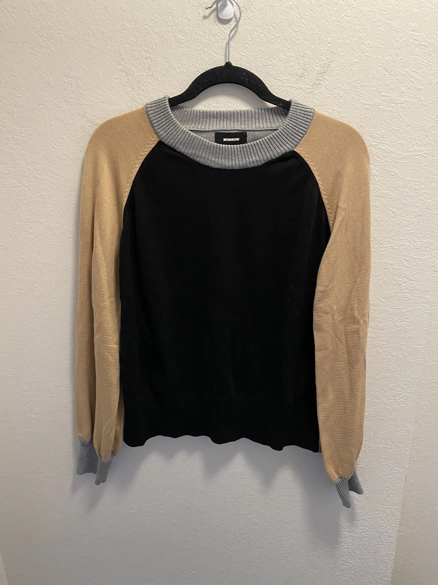 Monrow color block sweater sales