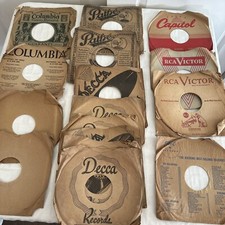 18 Vintage Record Paper Sleeves Jackets Covers 10"78 RPM Deteriorated 100 years