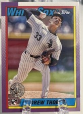 2025 Topps Series 1 1990 35th Anniversary T90-8 Drew Thorpe Chicago White Sox RC