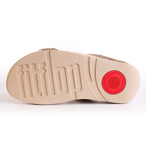 Zapatillas de verano de cuero Fitflop para mujer sandalias de diamantes rotos zapatos de playa para mulas - Imagen 12 de 23