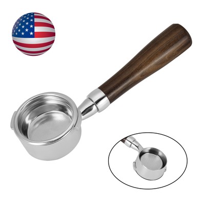 58mm Coffee Bottomless Portafilter 2 Ears W/Filter Basket&Wood Handle For Gaggia