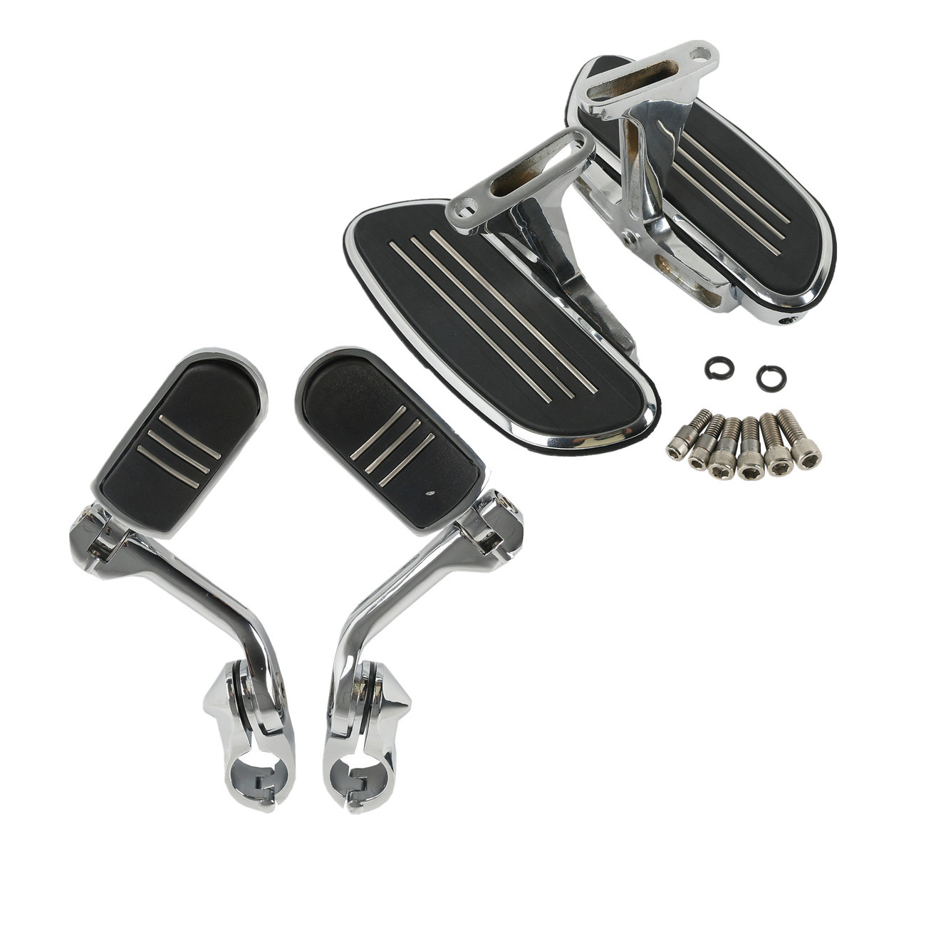 Passenger Footboard 11/4'' Foot Pegs Fit For Harley Touring Street