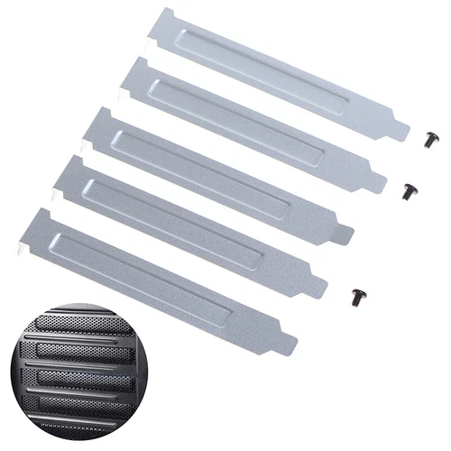 5pcs 12cm Silver PCI Slot Cover PC Computer Case Dust Filter Blanking PlateB--mx