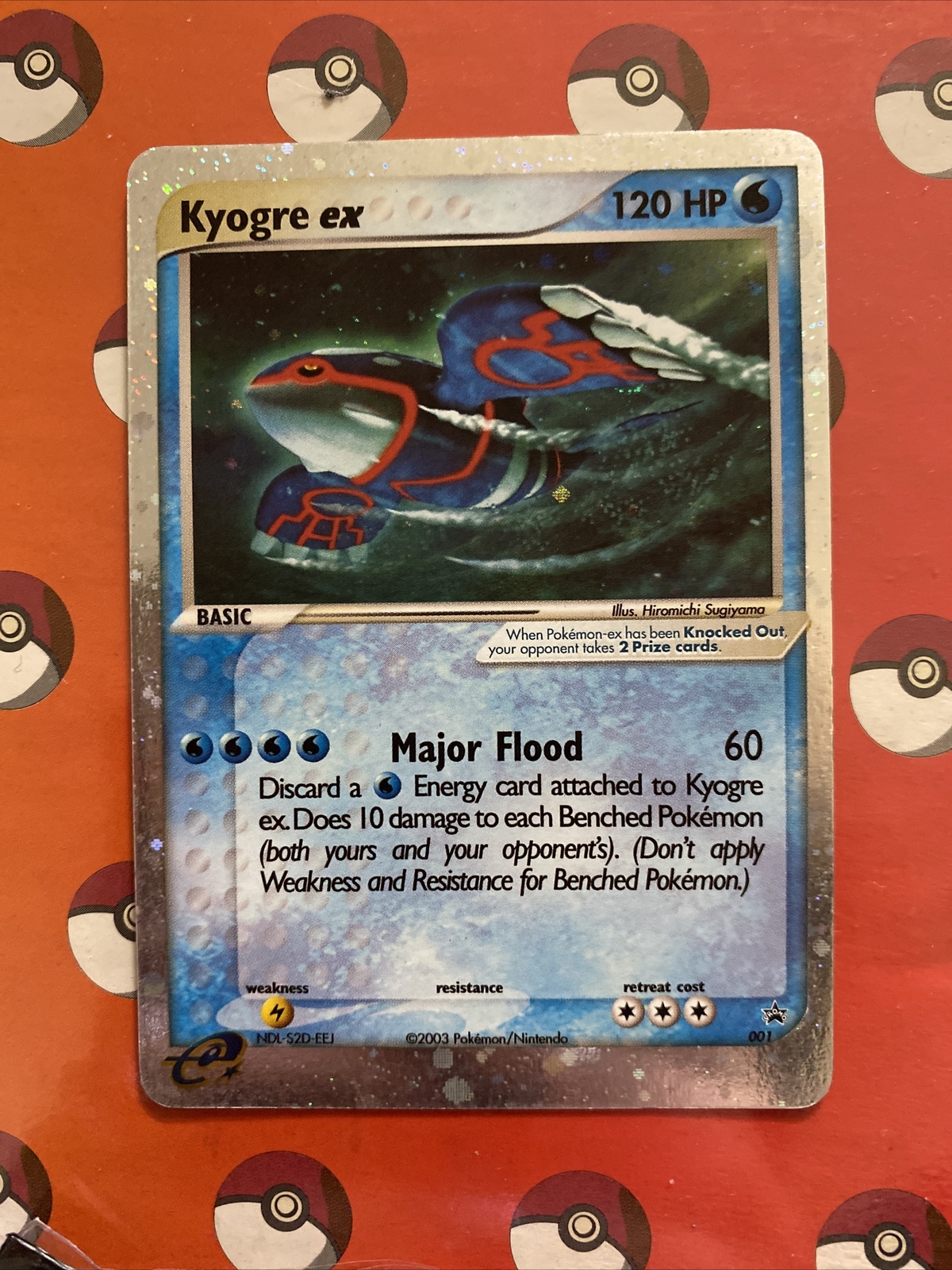 2003 Pokemon Black Star Promo Holo Kyogre Ex #001 NM/M CONDITION