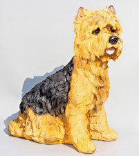 Terrier Dog Memorial Statue Unique Grave Decor Pet Funeral Sculpture Outdoor Art
