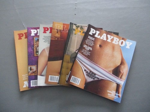 Lot of (6) 2016/2017 Playboy Magazines Complete w/ Centerfolds